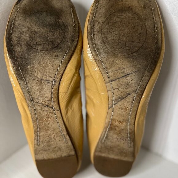 Tory Burch Patent Leather Caroline Flats Size 8.5 - Picture 3 of 8